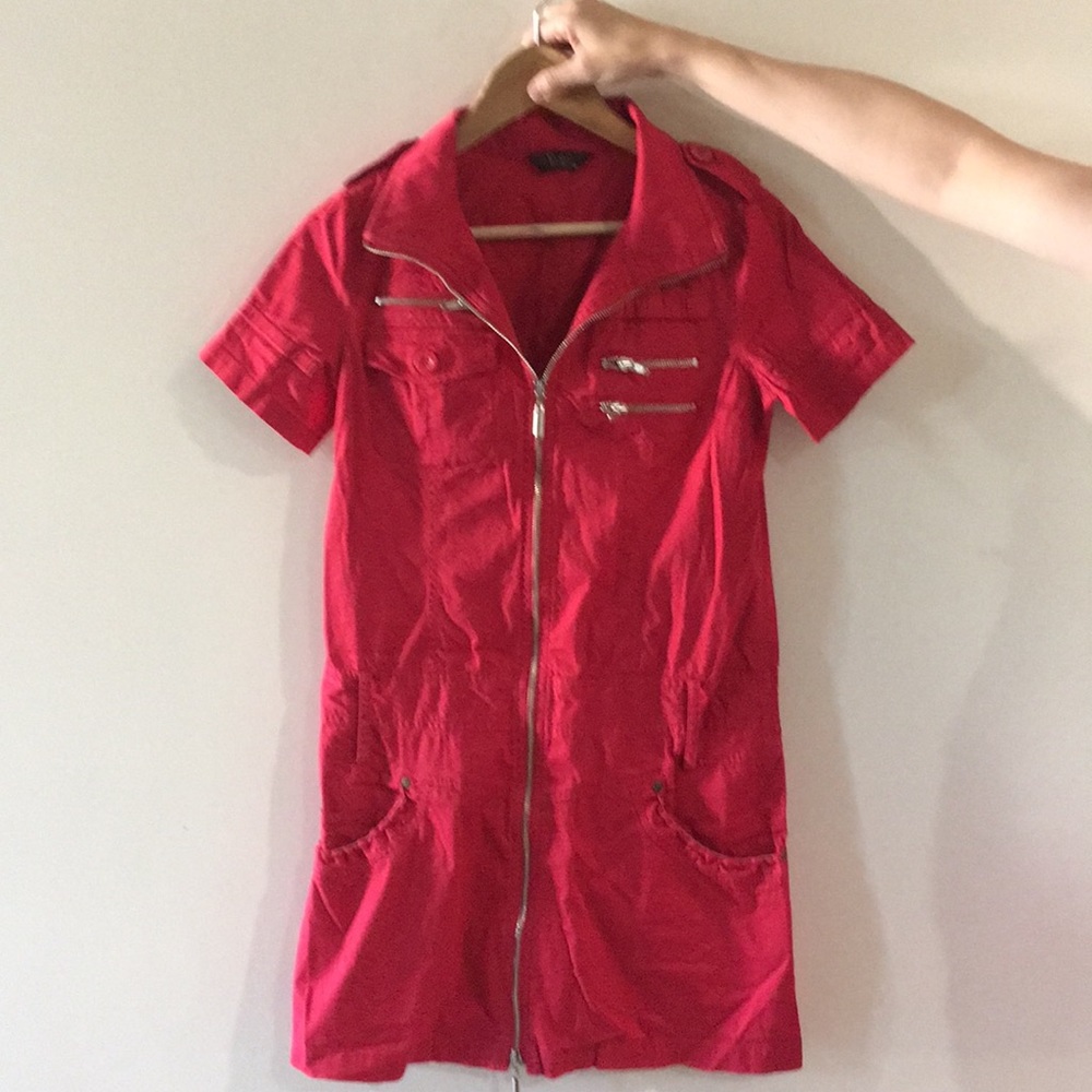 Red t shirt dress